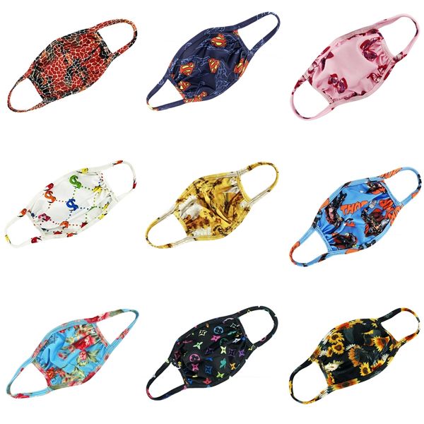 

designer printed dust face masks mouth er pm2.5 mask dustproof anti-l washable reusable ice silk masks mk40 #315, Black