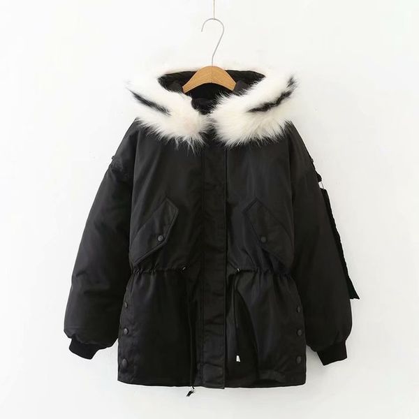

plus size women's cotton coats green black solid hooded winter jackets vintage casual outwear winter coat women parkas