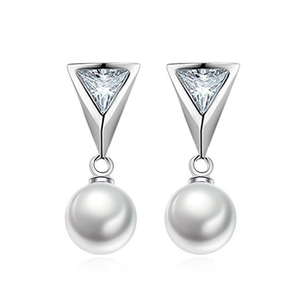 

k02 fashion pearl earrings girls tassel personality wild earrings anti jewelry manufacturers, Golden;silver