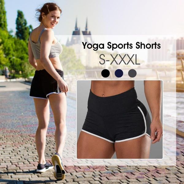 

women's sports shorts fitness yoga pants comfortable elastic fitness high waist pants leggings for yoga cycling running, White;red