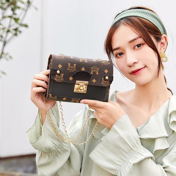 

womens shoulder bag printed womens shoulder bag with chain 2020 new large lock change mobile phone bag