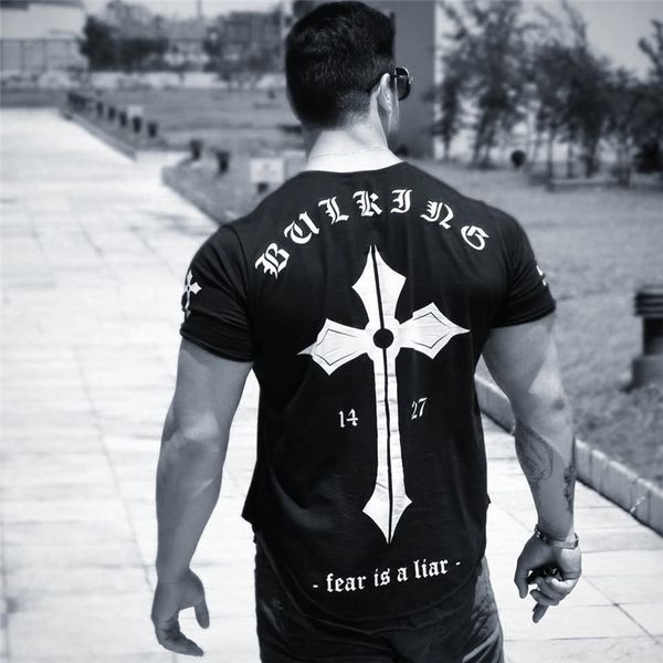 

MarchWind Brand Designer Fashion Mens Cotton T-shirt New Gyms Fitness Workout t shirt Man Summer Casual Fashion Creativity Print Tees Tops