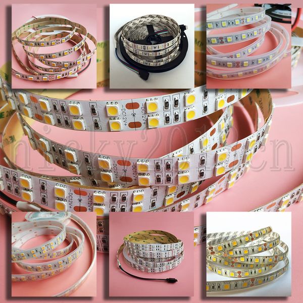 

super bright 12v 5050 led flexible strip light tape ribbon 300leds 600leds single double row ip20 ip65 ip67 waterproof 22 lumen