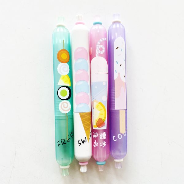 

1x creative sausage design ice cream sushi juice gel pen rollerball pen school office supply student stationery 0.5mm black ink