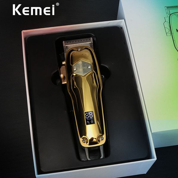 

kemei electric hair hair cutting machine charging hair clipper haircut machine metal upucs