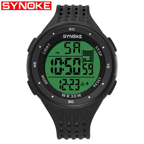 

outdoor sports watch men multifunction 30m water resistant pu plastic strap led display watches chrono digital watch reloj hombre, Slivery;brown