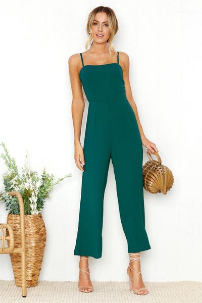 

sling wrapped chest zipper female clothing fashion casual apparel womens summer solid color designer jumpsuits, Black;white