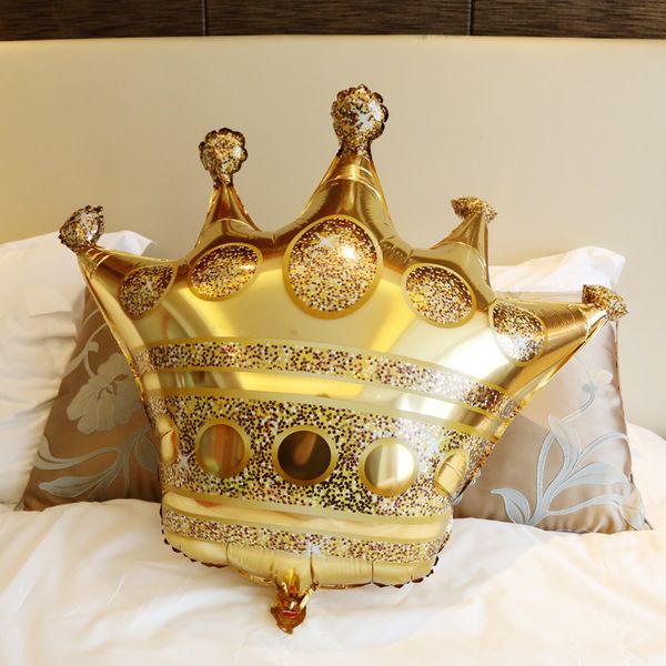 Gold Crown Foil Balloons Classic Kids Toys Balloon For Helium