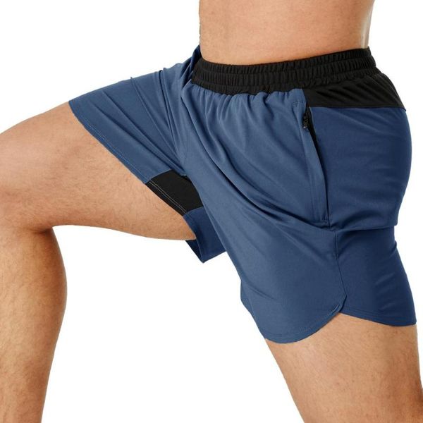

running shorts men clothing elastic waist sports wear joggers sweatpants breathable loose spandex jogging fitness soccer, Black;blue