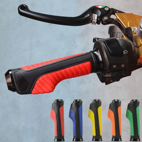 

motorcycle modified universal accessories 7/8'' 22mm motorbike handlebar grips ends soft rubber hand bar grips 8 colors parts