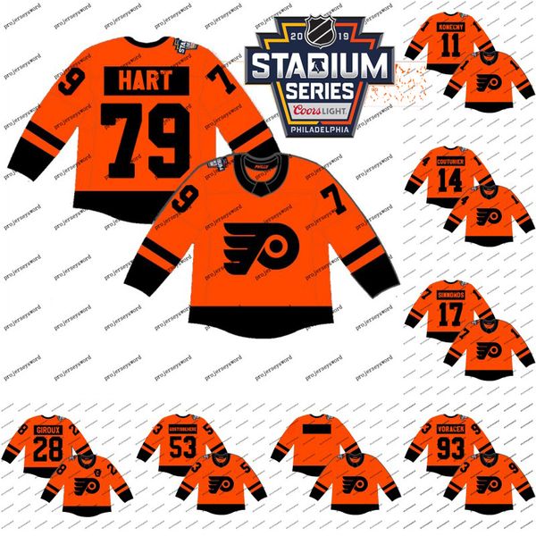 

2019 Stadium Series Jerseys 28 Claude Giroux 79 Carter Hart 17 Wayne Simmonds Mens 100% Stitched Philadelphia Flyers Hockey Jerseys Cheap