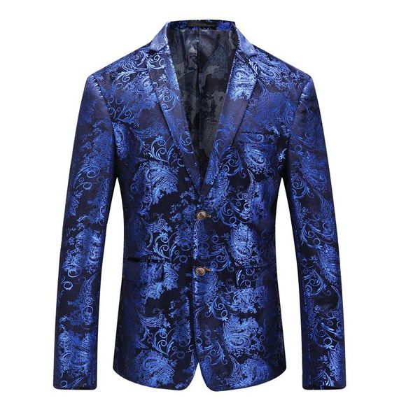 

floral blazer men 2018 autumn mens velvet blazers red blue gold blazer for men 5xl wedding prom party suit jacket, White;black