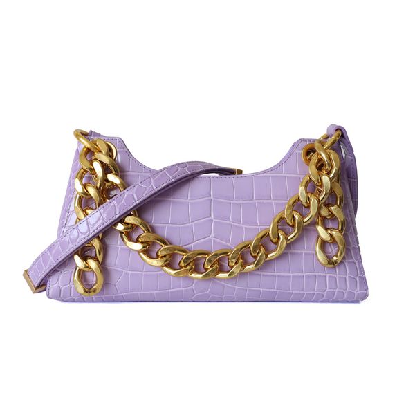 

2019 large chain crocodiles with a single shoulder diagonally carrying a bag of cattle leather