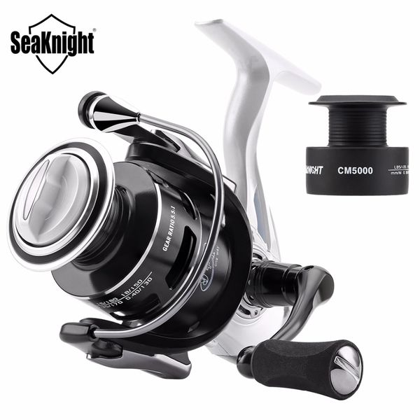 

seaknight cm ii fishing reel 2000 3000 4000 5000 spinning reel 5.5:1 7kg-13kg max drag carp fishing reel with spare spool