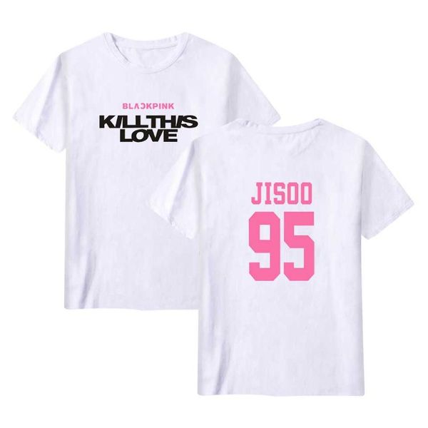 

blackpink in your area t shirt women harajuku lisa rose jisoo jennie t-shirt ullzang 90s tshirt kill this love tee female, White;black