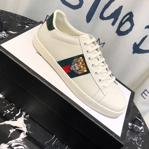 

fashion luxury 18 designer men shoes color ace white sneaker for men casual shoes size 38-45 19 gucci, Black