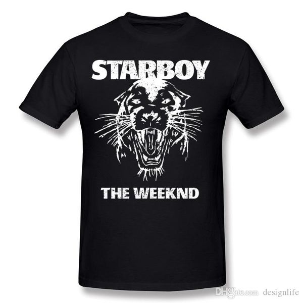 

choice men 100 cotton the weeknd starboy 2020 tee shirts men round neck white shorts sleeve slim fit tee shirt s-6xl custom tee shirts, White;black