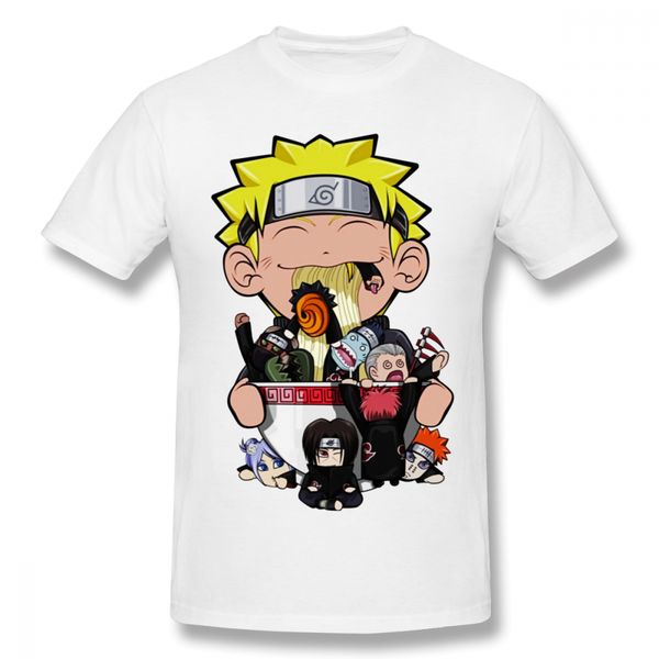 

custom desgin uzumaki naruto t shirt akatsuki ramen tee for men round neck camiseta, White;black