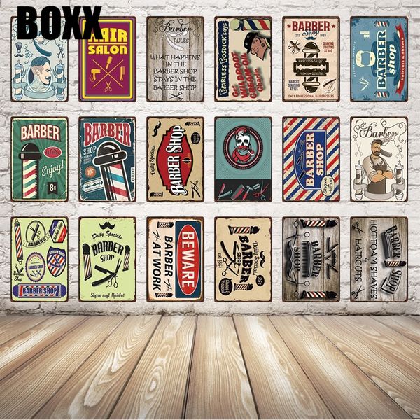 

beware barber shop at work hair salon metal sign poster home decor bar wall plaque iron painting 20*30 cm size