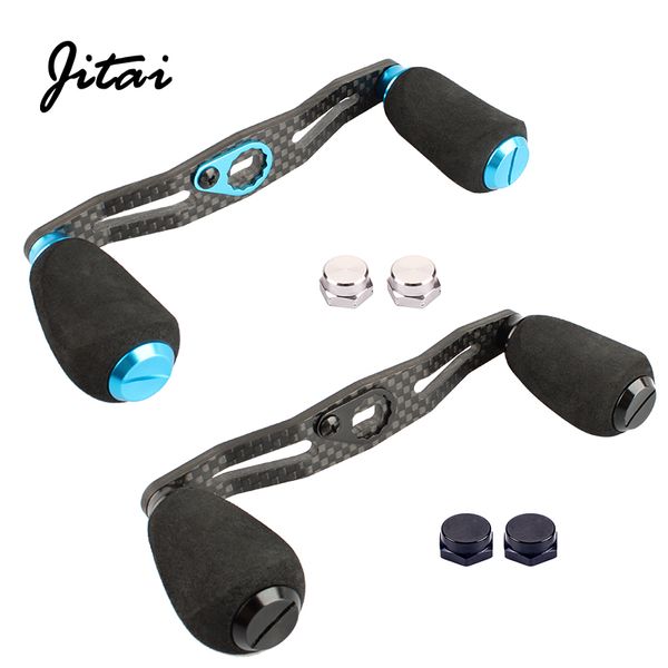 

jitai 7x4/8x5mm hole carbon fiber fishing reel handle diy eva knob baitcasting reel fishing accessory bait casting handle screws