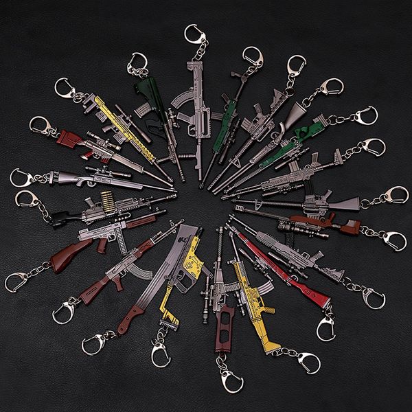 

new jedi survival gun weapon model keychain eat chicken game peripheral 98k sniper rifle car pendant wcw271