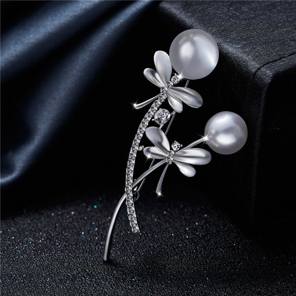 

свадьба из бисера жемчужный подарок женщина леди ювелирные изделия с бриллиантами броши для невесты актерского начала выпускной cde-1325, Gray