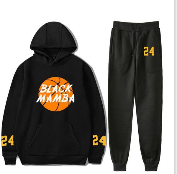 

mamba spirit mens designer pullover hoodies pencil pants suits letter print tracksuits fashion sports 2pcs set male clothing, Gray