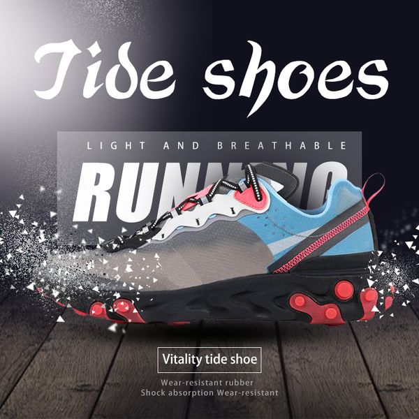 

gray blue lightweight breathable wear-resistant rubber-soled casual shoes, men and women outdoor comfortable sports running shoes, Black