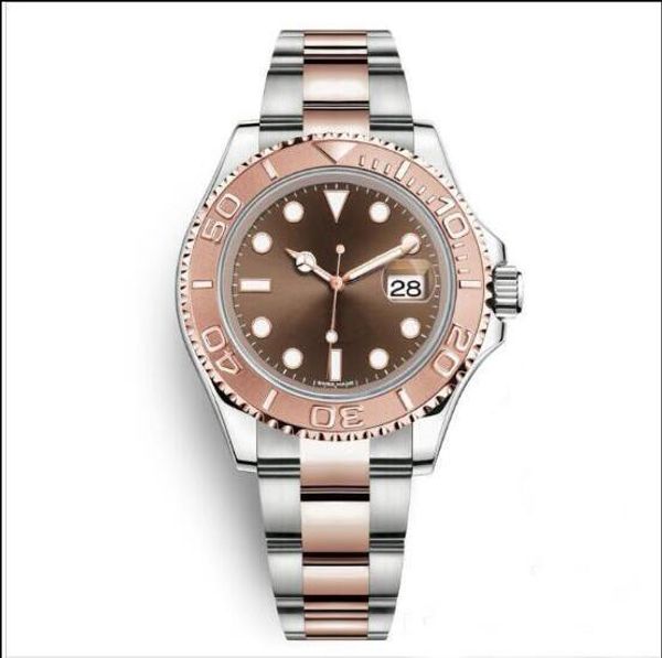 

2019 Горячая продажа Мужские часы YACHT MASTER моды 40мм коричневое лицо Мужские часы 116655