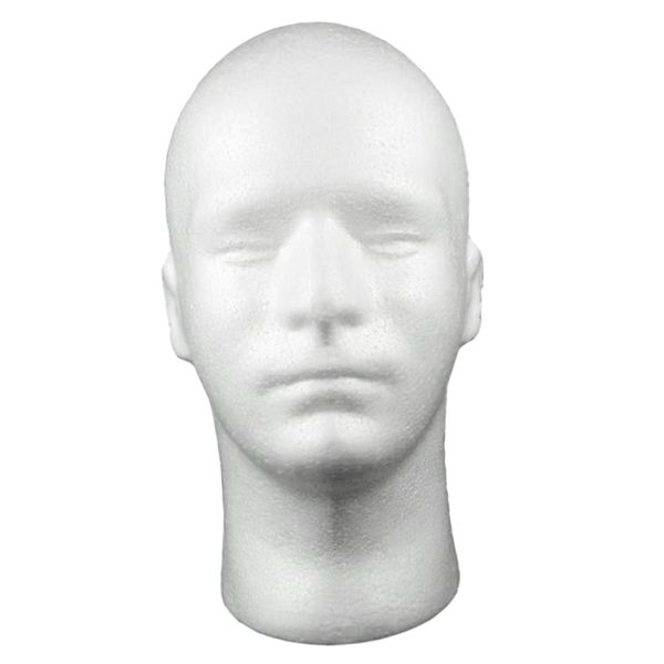 

foam mannequin manikin display head wig hat stand, white
