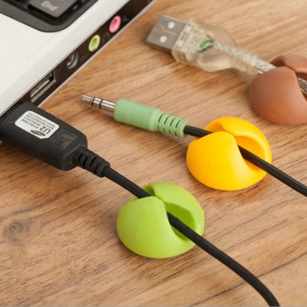 

self adhesive wire cable clips ties organizer holder cord fixer pack of 6