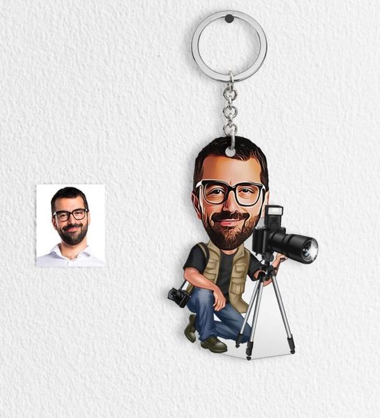 

personalized mr professional pgrapher cartoon keychain-1
