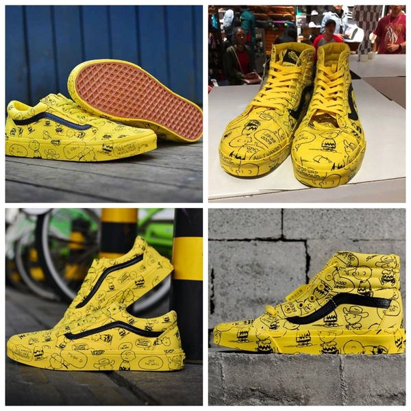 

2018 нового Арахис женщины людей Canvas Скейт обувь Snoopy мультфильм комиксы Старого Skool