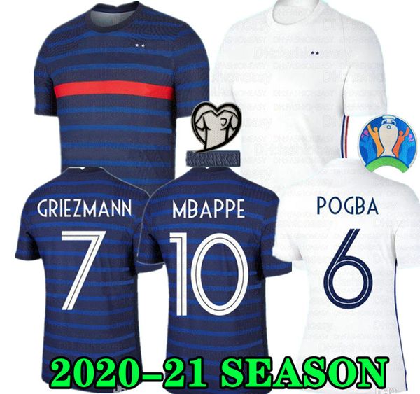 

2020 france mbappe griezmann pogba jerseys 2021 soccer jersey football shirts maillot de foot, Black;yellow