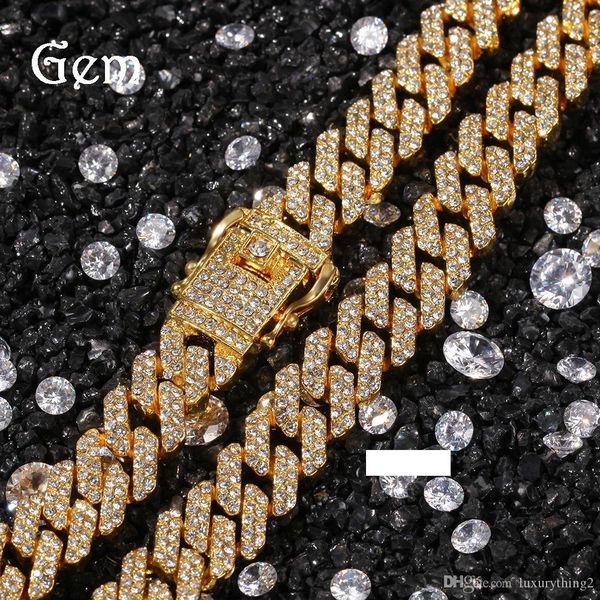 

fashion trend miami cuban link chain bracelet hip hop 18k gold silver necklace for men's rap gold chain jewelry