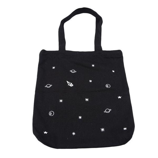 

mori thick canvas shoulder portable student bag literary youth printed canvas bag