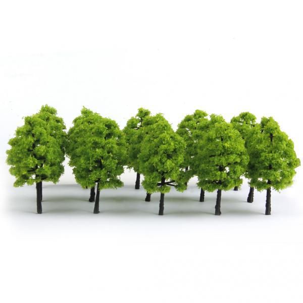 

1/100 scale mini green model trees train railroad scenery diy 1:100 40pcs