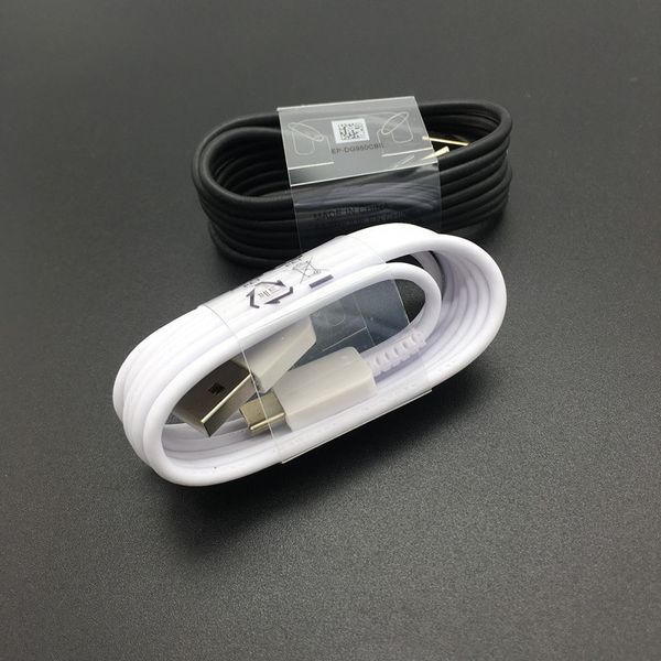 OEM 1.2M Tipo C cabo carregador rápido para Samsung S8 note8 N9500 ​​C9pro com cor branca e preta