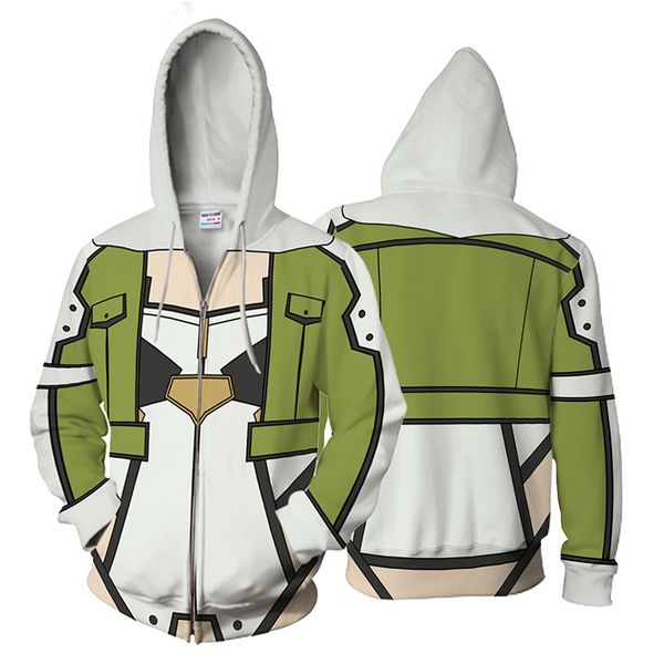 

my hero academia zip up hoodie anime cosplay costume sweatshirts japan 3d mens zipper hoodies fashion jackets college game coat, Black