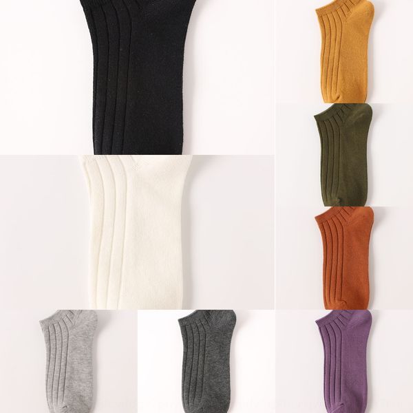 

women's boat and double needle solid color draw short socks casual all-match cotton women's boat socks, Pink;yellow