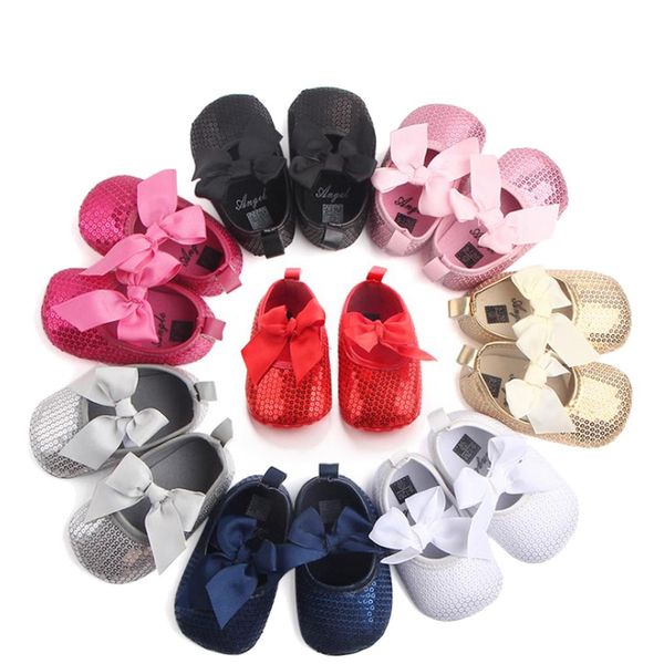 

bk baby shoes infants girls bling cute princess shoe newborn girl bow cotton bottom shoes indoor toddler first walkers shoe 2019
