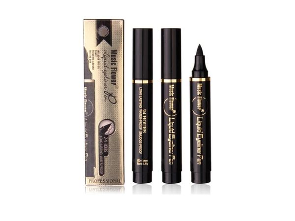 

music flower long-lasting liquid eyeliner waterproof eye liner pen black color