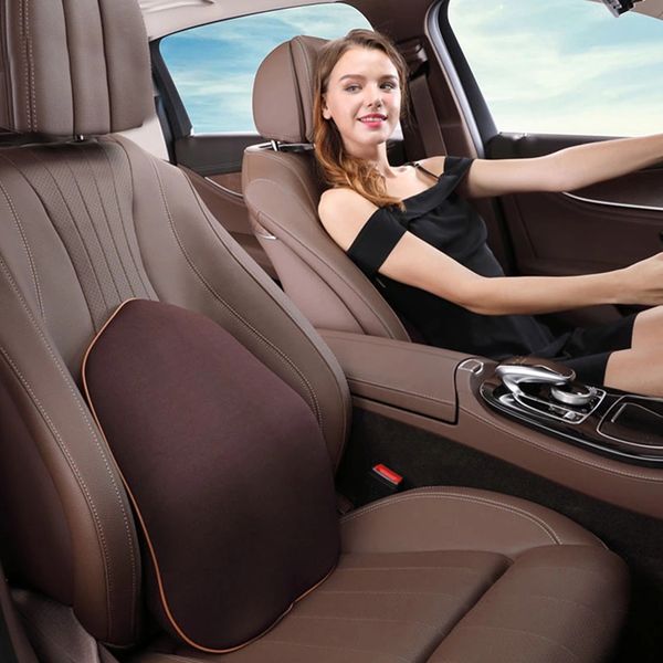 

universal waist cushions car back support space memory fabrics car neck cushion waist support set for interior accessories