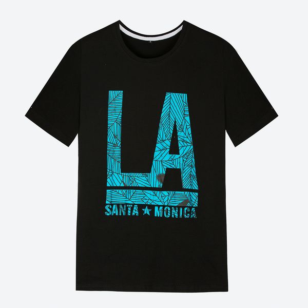 

мужские la letters печатные повседневные футболки летние мужские круглый вырез с коротким рукавом топы тонкие тройники бесплатная доставка, White;black