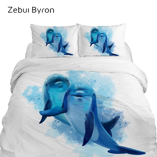 

3d cartoon kids bedding sets,bed set king/ size,baby/children duvet cover set ,blanket/quilt cover animal dolphin