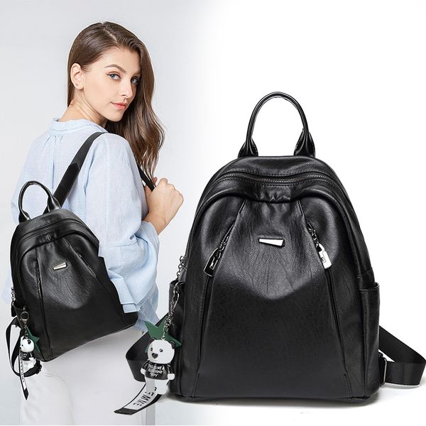 

backpack female korean version 2018 new large-capacity multi-function anti-theft backpack wild casual light travel bag