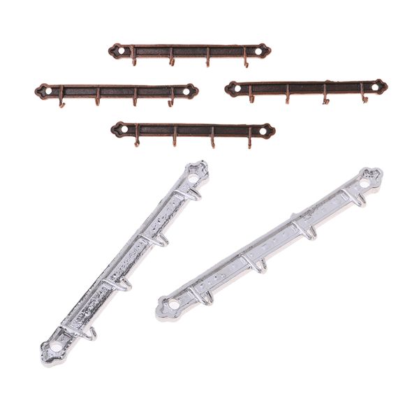 

8xminiature metal wall hangers coat hooks for