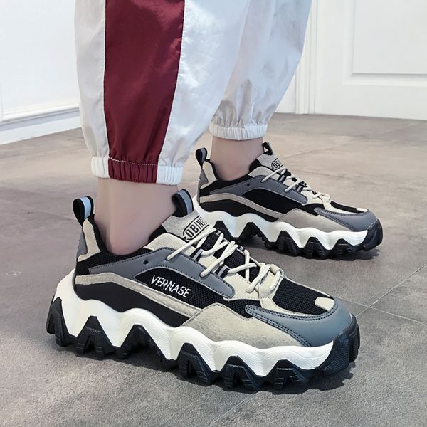 

mens sneakers thick bottom daddy shoes men 2020 new wild male platform casual outdoor sports runing shoes tenis masculino adulto