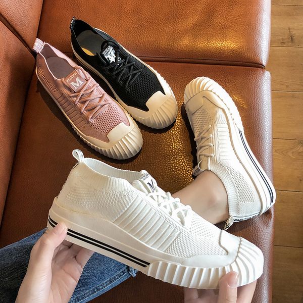 

mesh shoes women's 2019 new style summer punched sheet surface shell shoes women's hollow out sports footwear students macbook s, Black