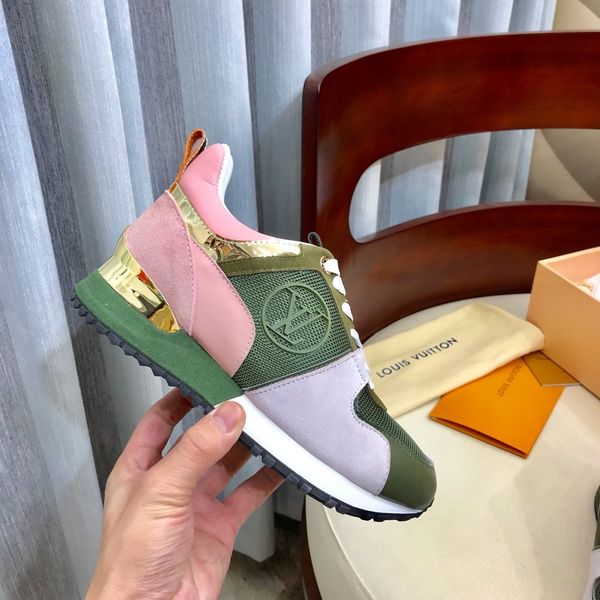 

platform men's and women's shoes wild vintage luxury dad shoes running shoes leather upper breathable sneakers 10, Black